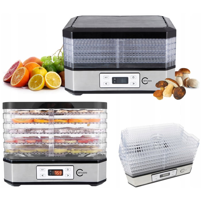 Deshidrator Pentru Fructe, Legume Si Ierburi Aromatice, 5 Nivele, 250W, Cu Afisaj LCD, 40-70 °C