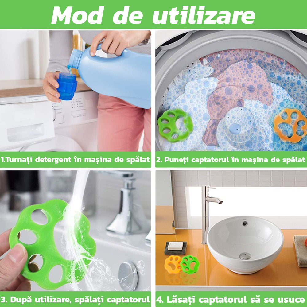 Set 5 Captatoare Pentru Indepartare Scame si Par de Animale