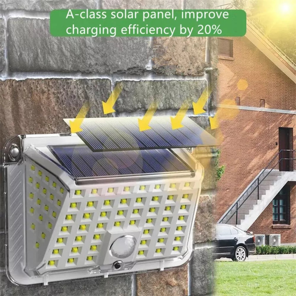 Set 4 Lampi Solare 80 LED, Luminozitate Puternica, 3 Moduri de Lumina, Protectie IP66