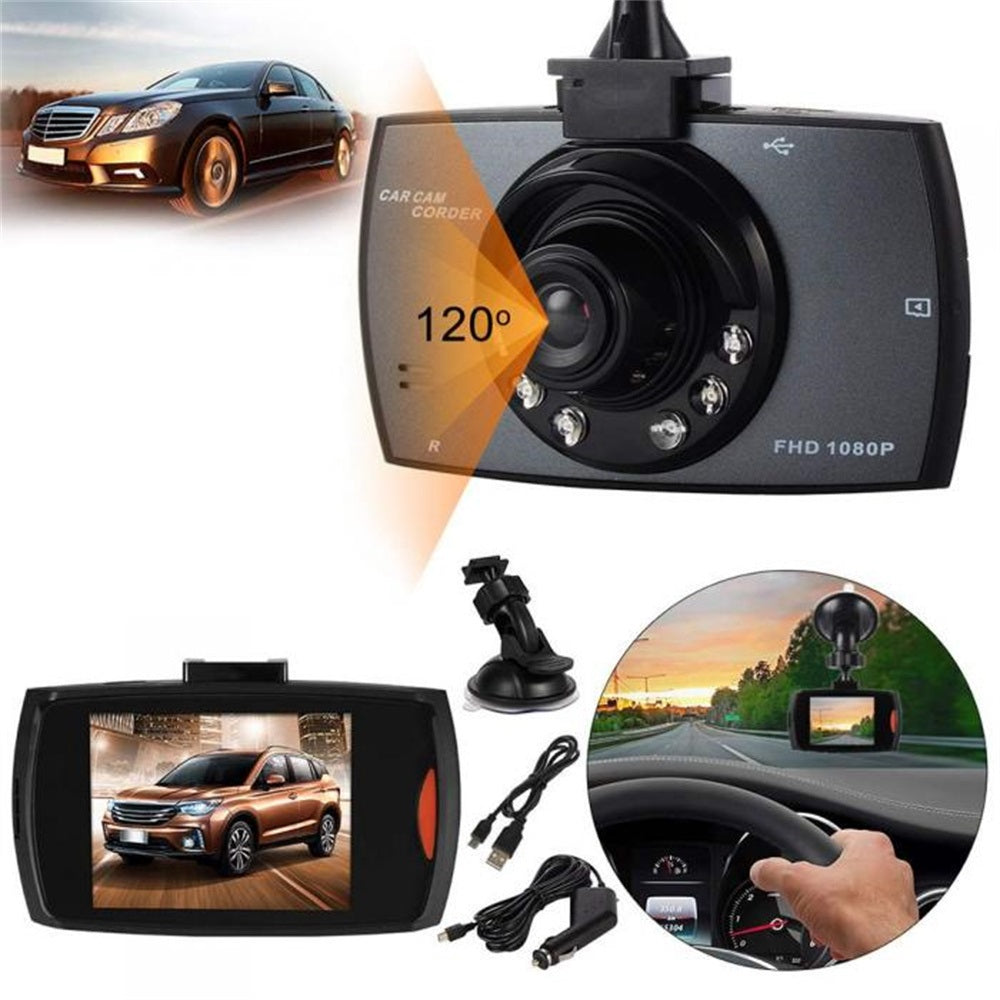 Camera de Bord DVR HD Night Vision, Ecran 2.7 inch, Senzor de miscare + Card 32 GB CADOU