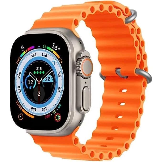 Smartwatch Ultra II, Carcasa Titanium, Incarcare Wireless, Functii Monitorizare Somn, Ritm Cardiac, Exercitii Fizice, Notificari Apeluri, Mesaje, Ecran 2'', Bratara Silicon Inclusa