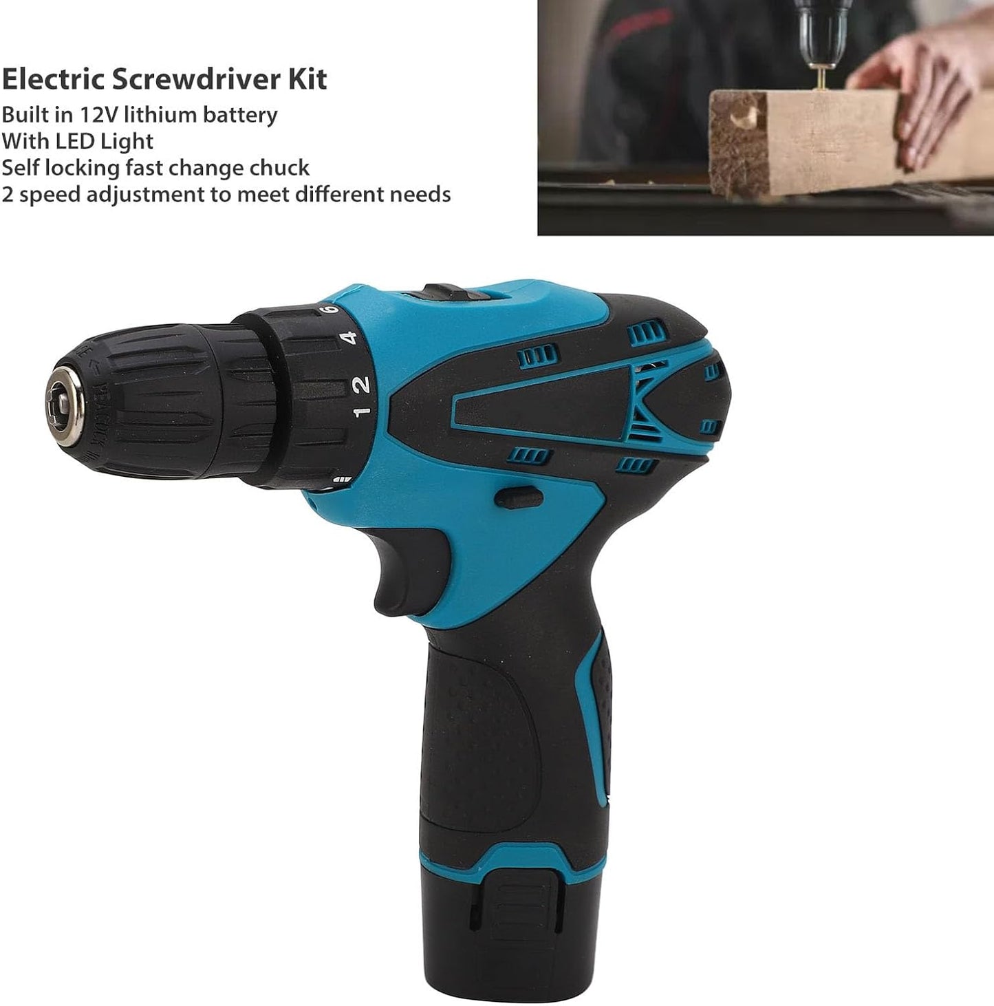 Bormasina Electrica, Cu 2 Acumulatori 24V, 24 Accesorii + Geanta De Transport CADOU