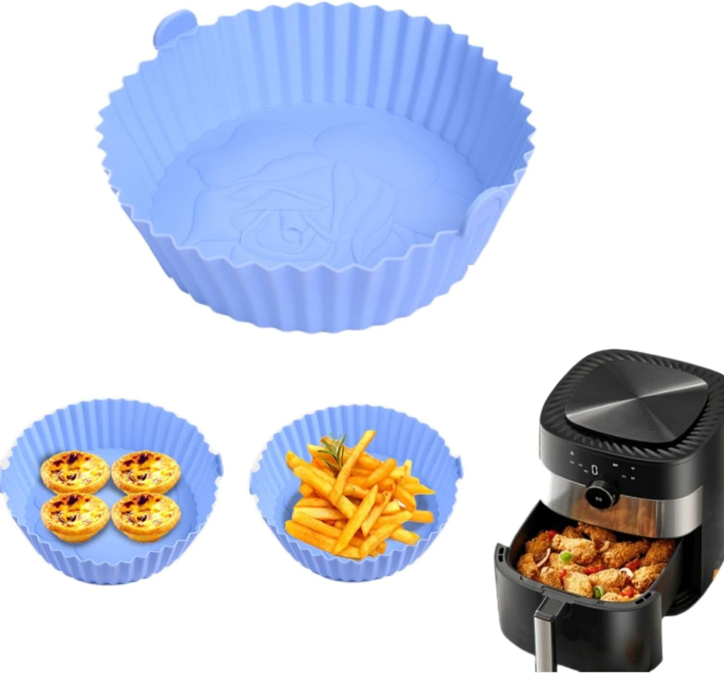 Forma Din Silicon Pentru Friteuza, Microunde sau Cuptor, Diametru 20 cm, 1+1 CADOU