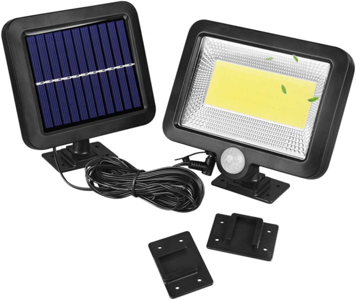 Lampa Cu Incarcare Solara, Cu Telecomanda si Senzor de Miscare, 100 LED COB + Lampa Cu Incarcare Solara 20 LED, CADOU