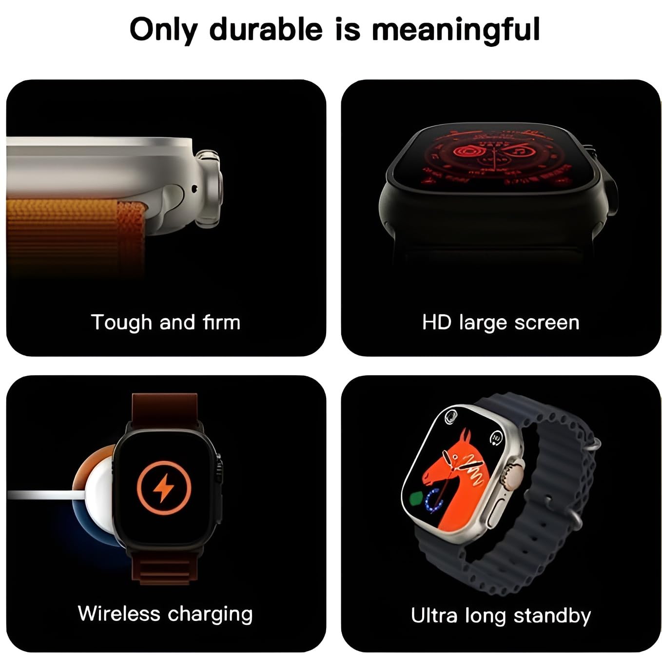 Ceas Smartwatch S9 Ultra, Deluxe Edition, Incarcare Wireless, Notificare Apel, Ritm Cardiac, Monitorizare Somn cu Bratara din Silicon