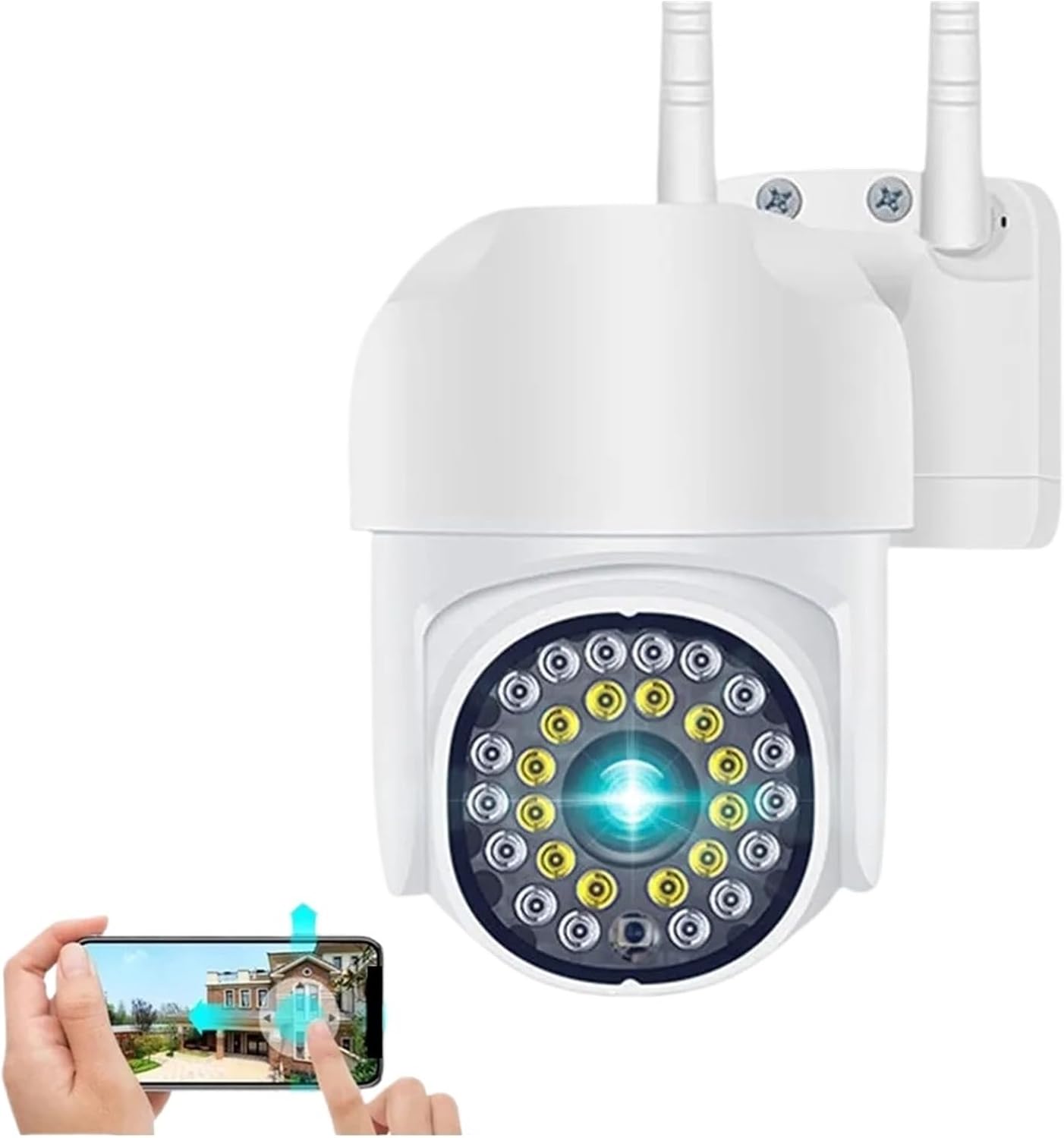Camera De Supraveghere Jortan JT8161QJ, Cu Senzor de Miscare, Conexiune Wifi, Vizualizare Live Pe Telefon + Card 64 GB CADOU