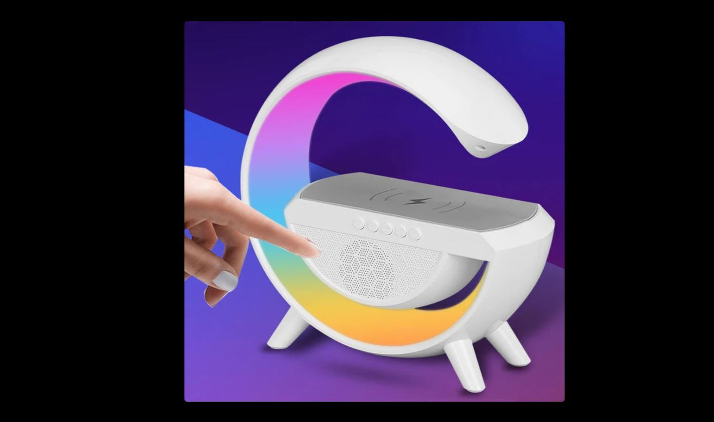 Statie Incarcare Wireless, 3in1, cu Lampa si Boxa Bluetooth