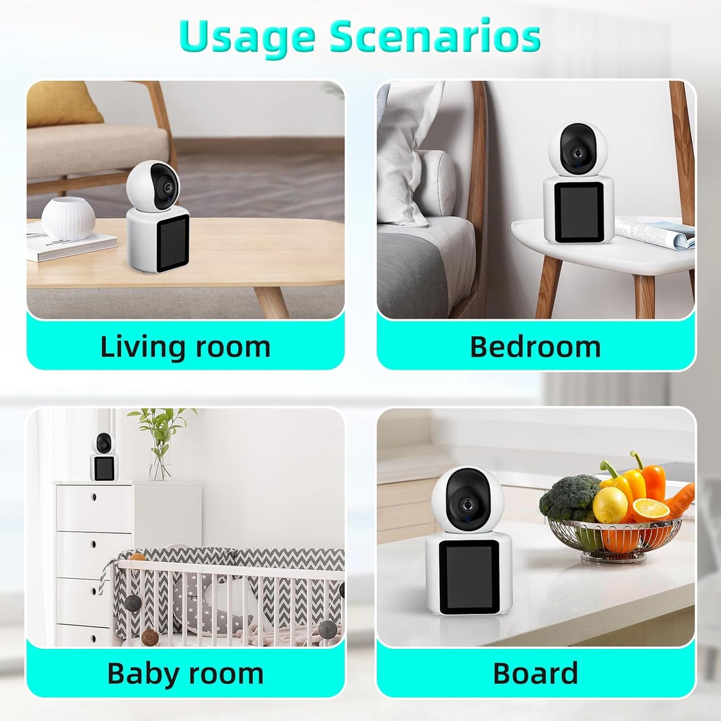 Camera Smart De Supraveghere Full HD, Cu Monitor Video 2.8 inch, Functie Audio, Aplicatie Telefon, Conexiune Wifi, Senzor Detectie Miscare