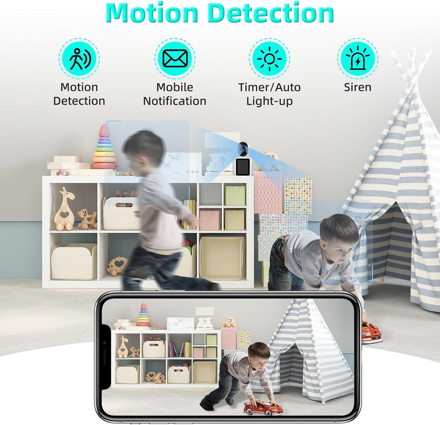 Camera Smart De Supraveghere Full HD, Cu Monitor Video 2.8 inch, Functie Audio, Aplicatie Telefon, Conexiune Wifi, Senzor Detectie Miscare