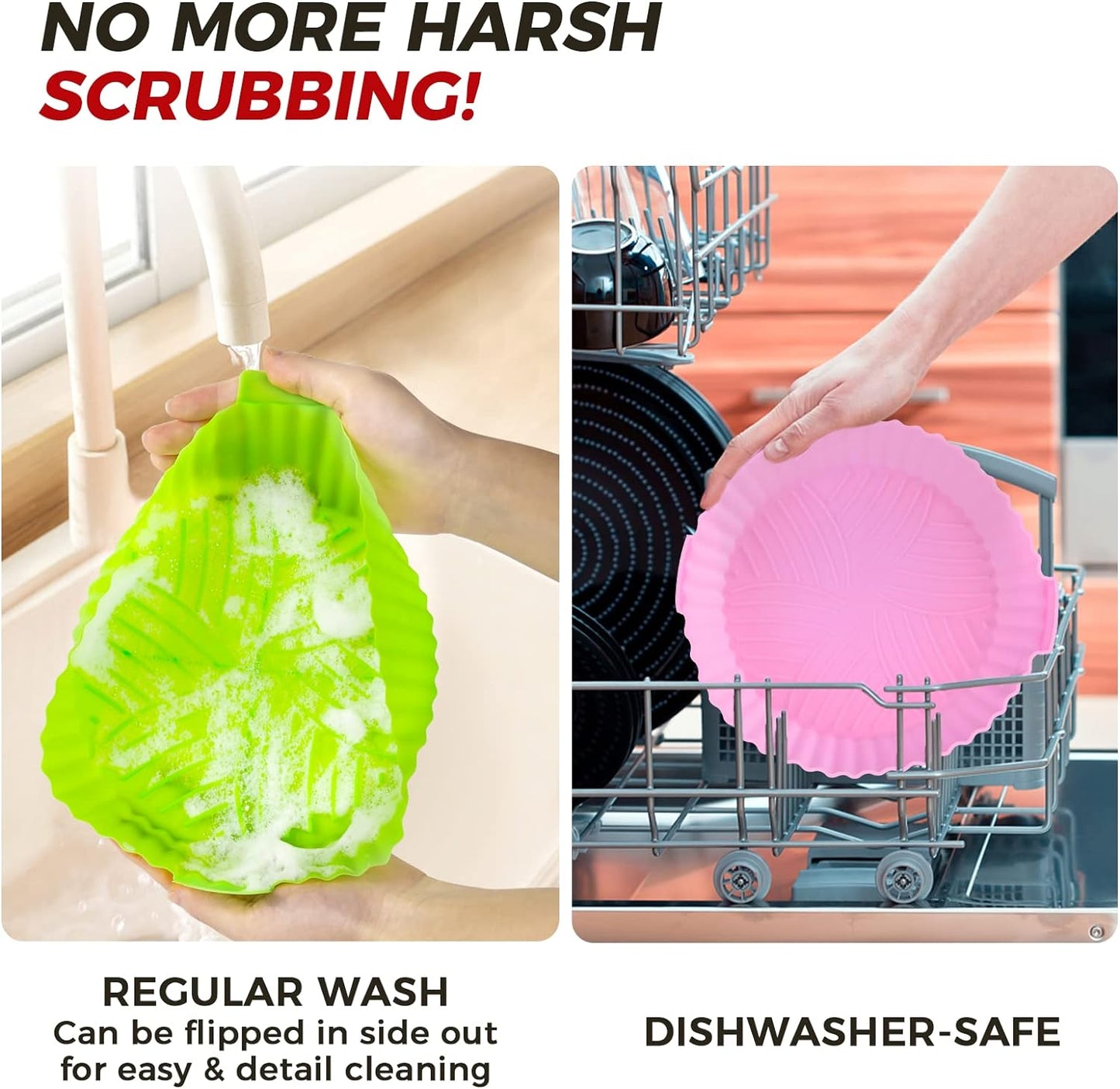 Forma Din Silicon Pentru Friteuza, Microunde sau Cuptor, Diametru 20 cm, 1+1 CADOU