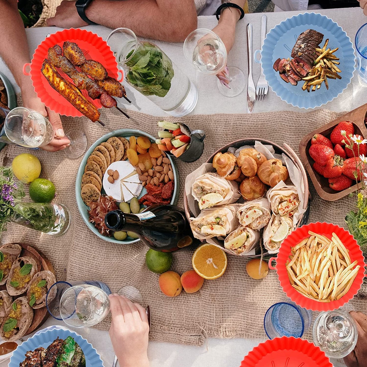 Forma Din Silicon Pentru Friteuza, Microunde sau Cuptor, Diametru 20 cm, 1+1 CADOU