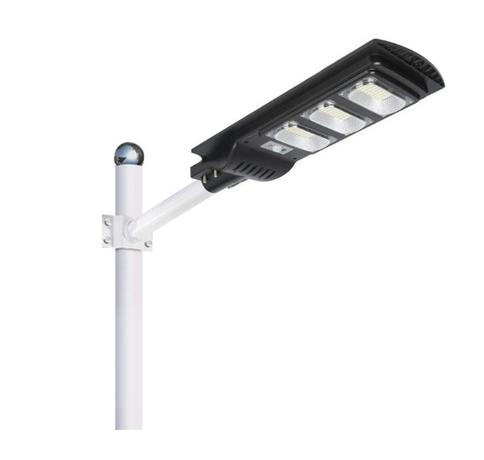 Lampa Solara Cu Stalp Metalic, Iluminare Puternica, 250W, Control Din Telecomanda