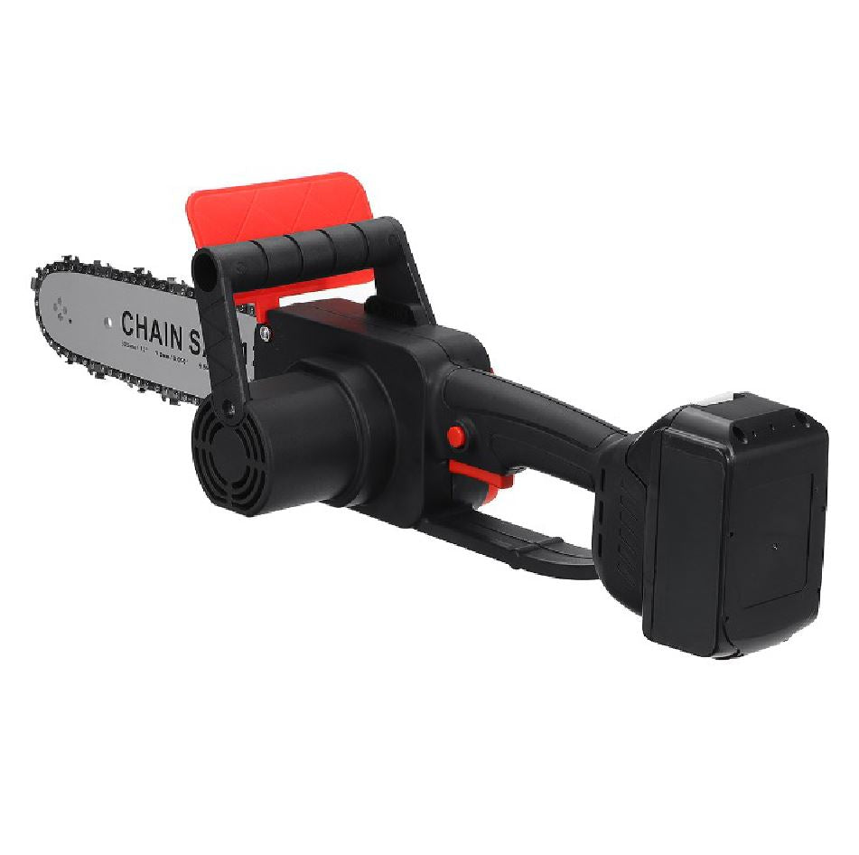 Drujba Cu Sistem de Ungere, cu 2 x Lama 25 cm, 2 x Lant, 1 Acumulator 48V, Geanta de Transport CADOU