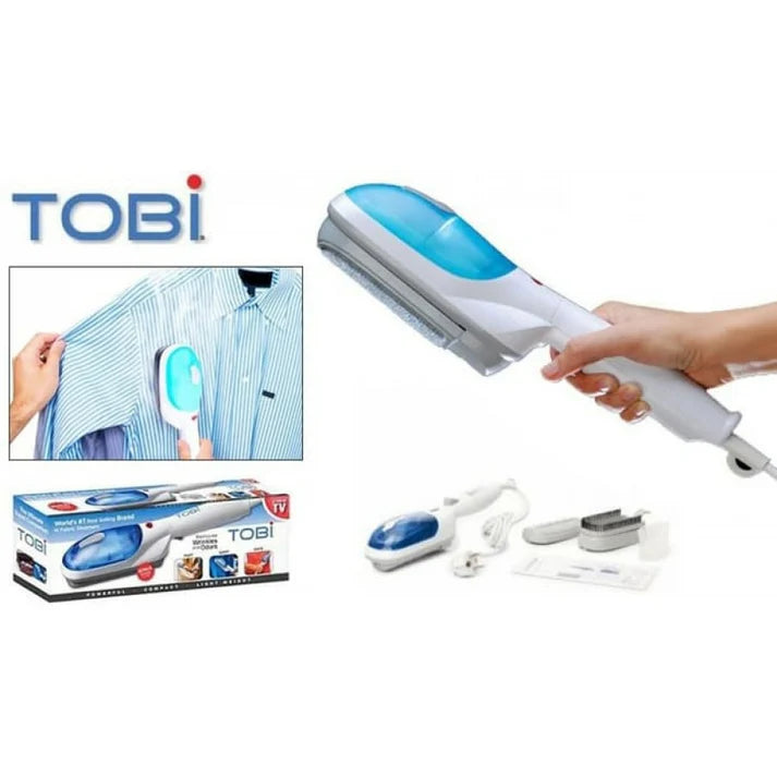 1+1 GRATIS: Fier de calcat vertical cu aburi portabil cu design ergonomic, 800W Tobi Travel Steamer