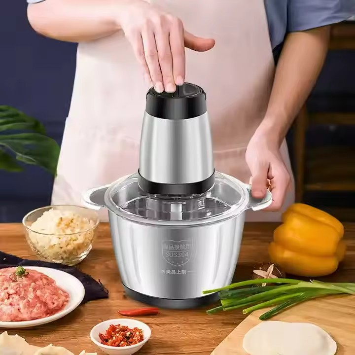 Tocator Electric Multifunctional,Capacitate 5L, Pentru Carne, Fructe si Legume, Bol Din Inox,Putere 1000W