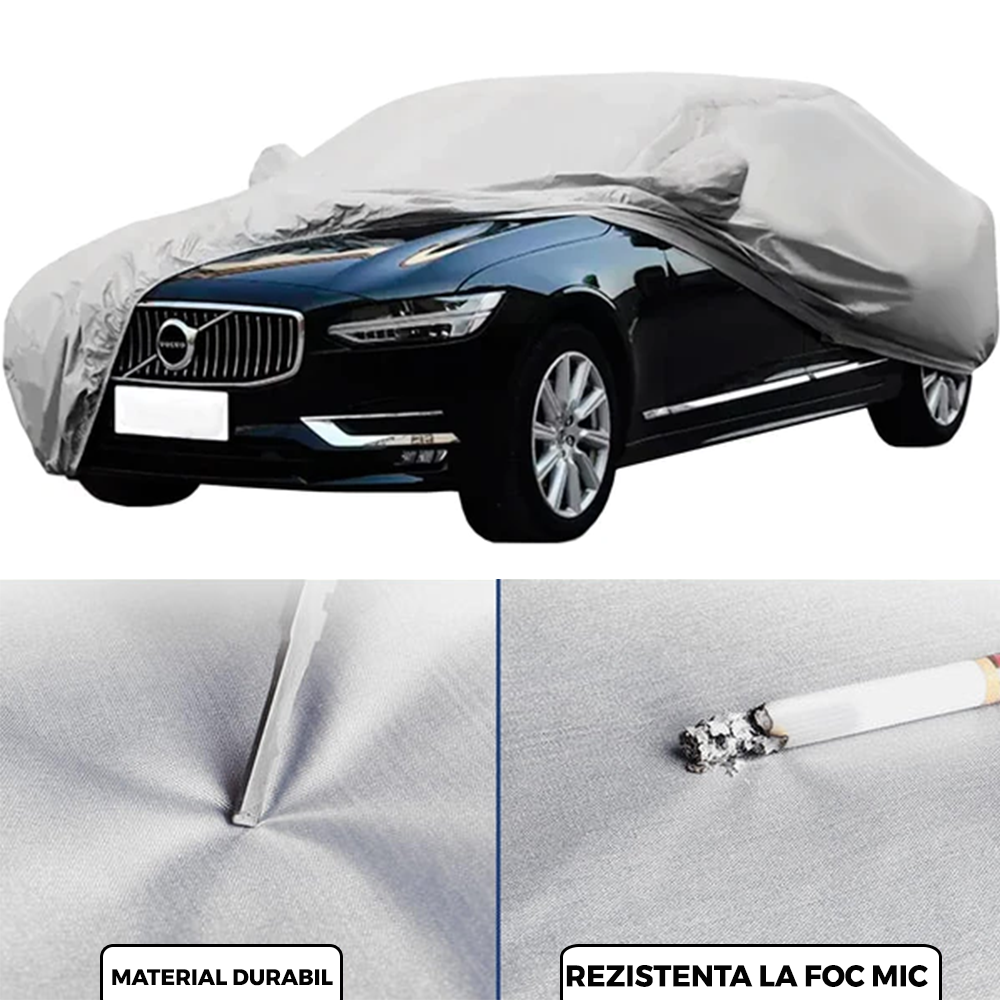 Prelata Universala Pentru Autoturisme, Acopera Complet Masina, Usor de Depozitat, Gri+ CADOU SURPRIZA