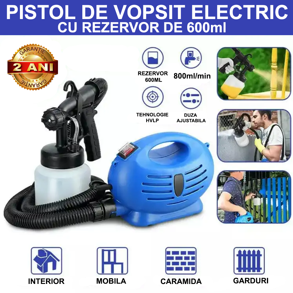 Aparat Pentru Vopsit Si Zugravit Rapid, Paint Zoom, Rezervor 600 ml+ CADOU SURPRIZA