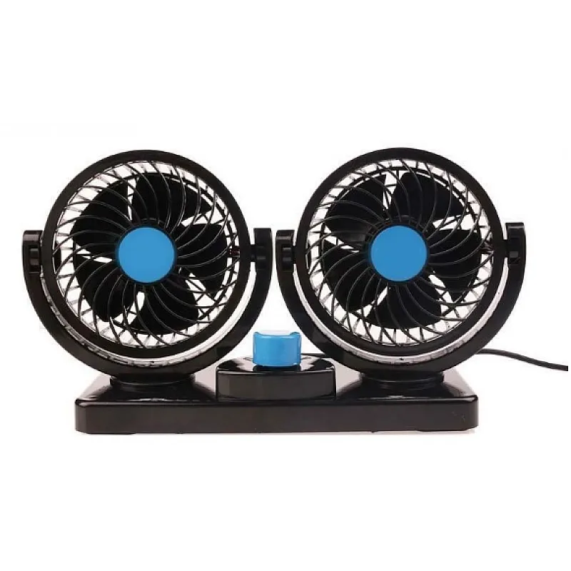 Ventilator Auto Dublu, Alimentare La Priza Masinii De 12V, Foarte Silentios, 2 Trepte De Viteza