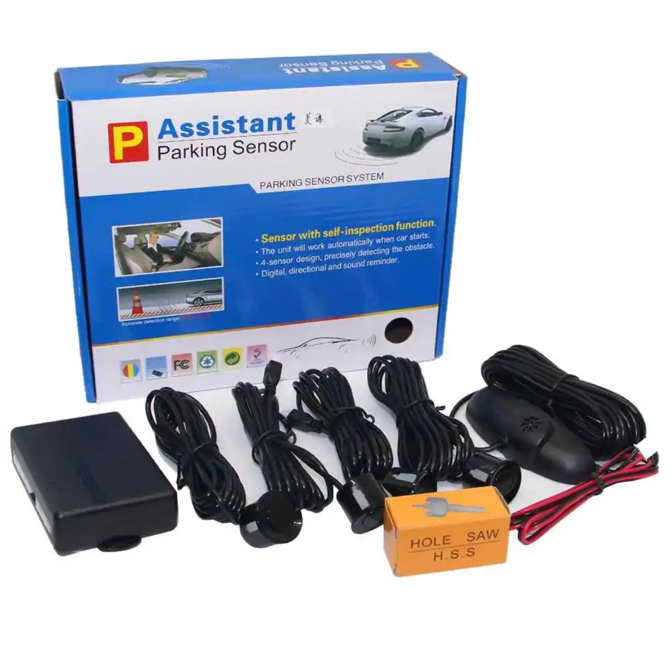 Kit 4 Senzori De Parcare, Cu Afisaj si Semnal Acustic, Pentru Orice Masina + Kit Reparatie Parbriz CADOU