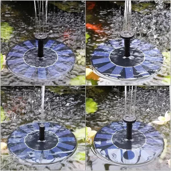 Fantana Arteziana Solara Pentru Gradina, Panou Solar Incorporat, 4 Moduri De Pulvelizare