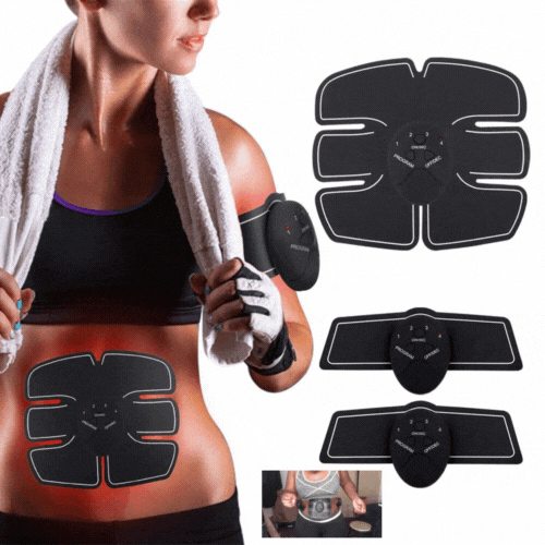1+1 GRATIS: Aparat Pentru Electrostimulare Musculara EMS Pro 3, Pentru Abdomen Si Brate