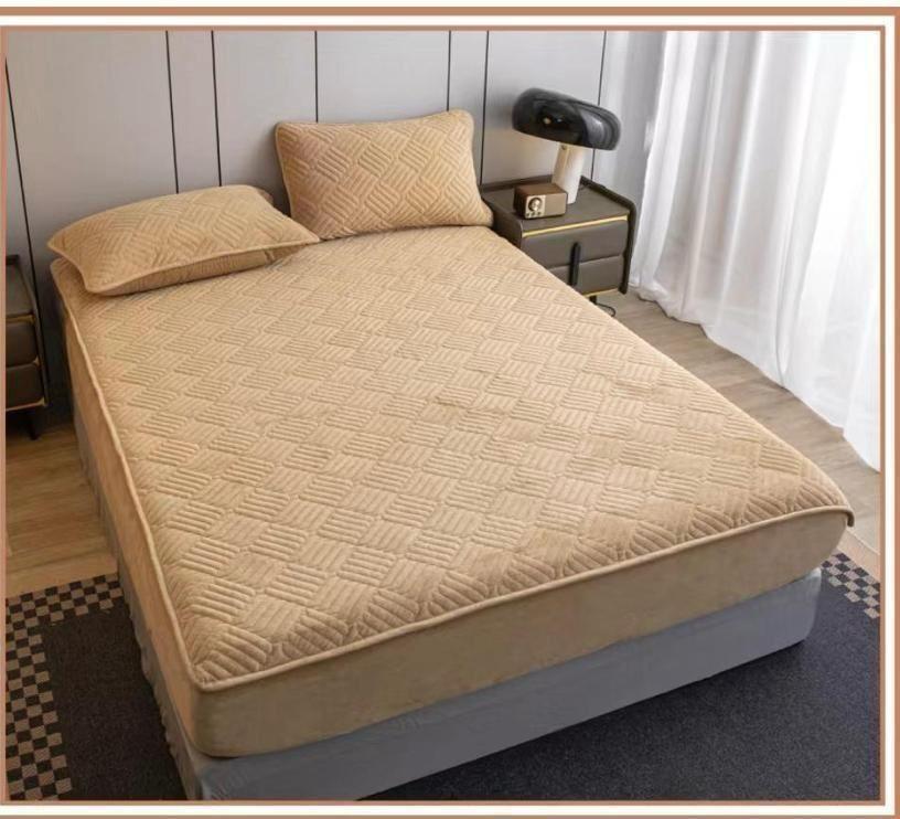 Topper Pentru Saltea, Cu Elastic, Material Tip Catifea, 160 X 200 cm + 2 Fete de Perna CADOU