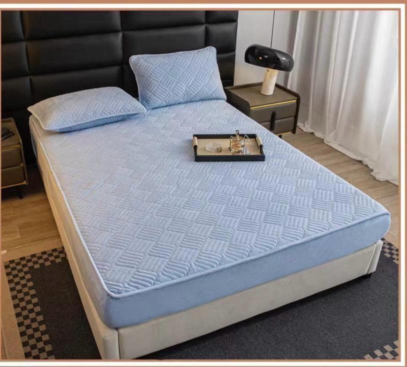 Topper Pentru Saltea, Cu Elastic, Material Tip Catifea, 160 X 200 cm + 2 Fete de Perna CADOU