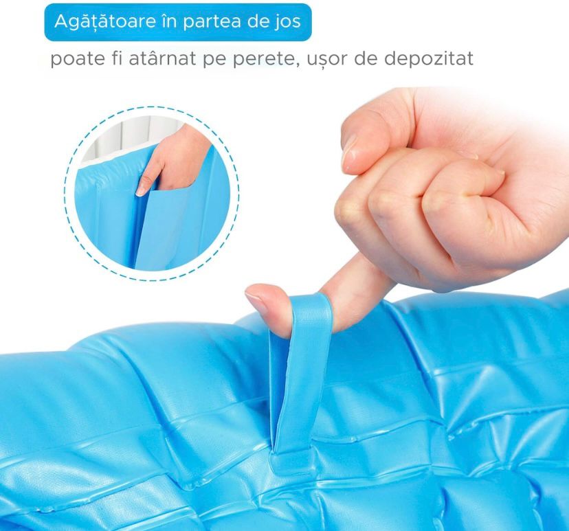 PACHET PROMO: Piscina Gonflabila Premium 115x 82x 33 cm + Cadita Gonflabila Bebelusi 0–36 luni + Pompa Electrica