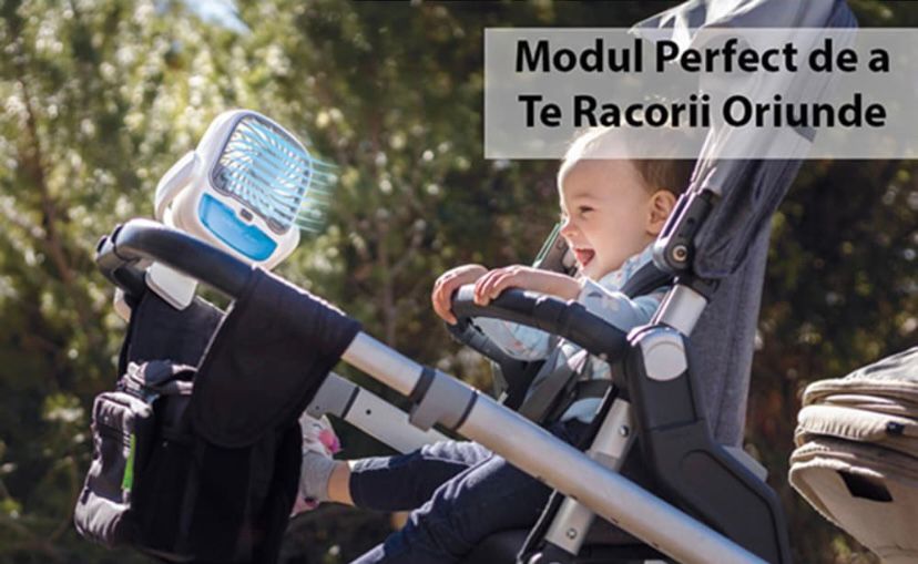 PACHET PROMO: Ventilator Portabil Arctic Cool 360° Cu Apa + Sistem Racire Terasa Cu Vapori de Apa 20m + Parasolar Auto Tip Acordeon