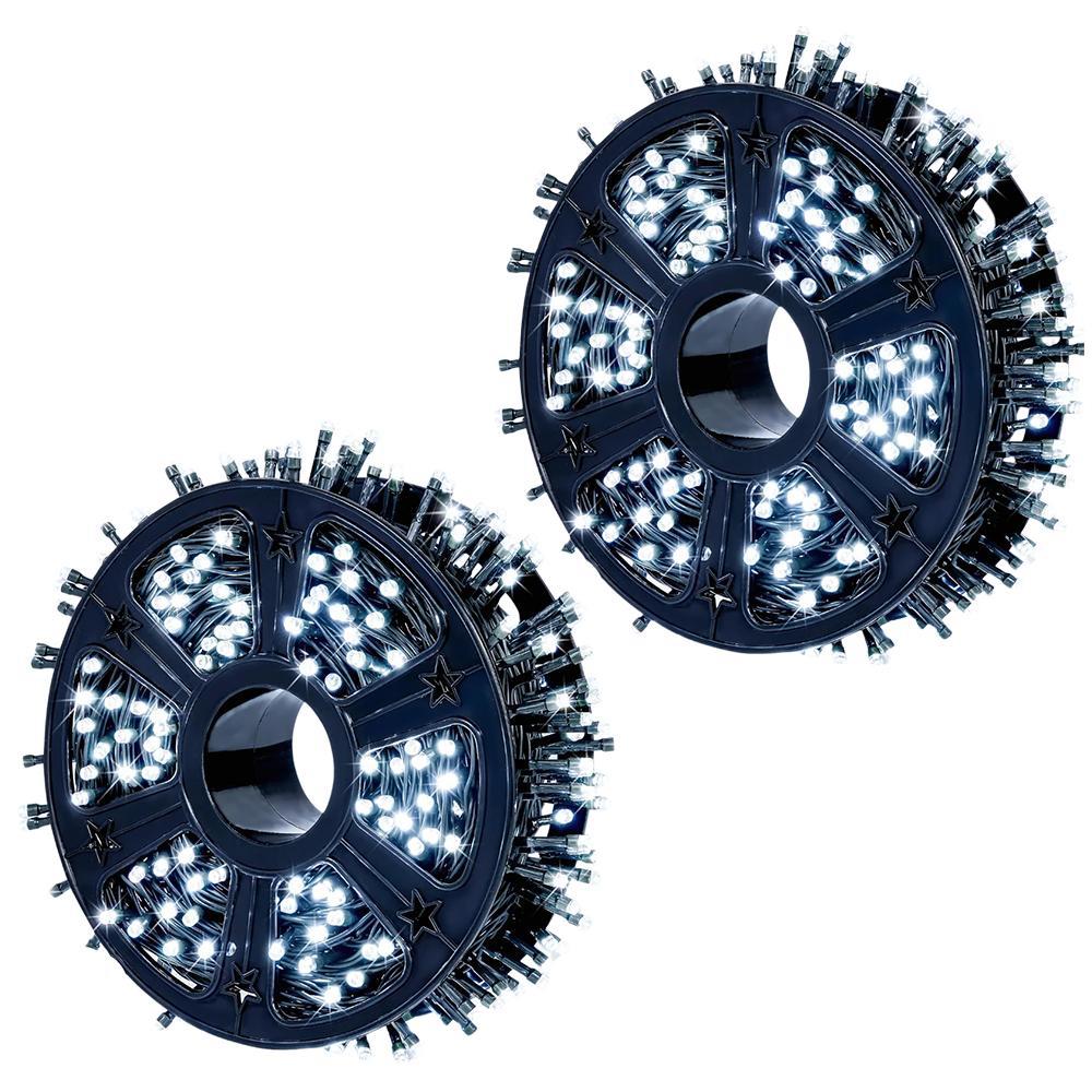 1+1 GRATIS:Instalatie De Craciun Tip Rola, 8 Jocuri De Lumini, LED-uri Mari, Rezistenta La Vreme Rea, Alimentare 220V, Interior/ Exterior