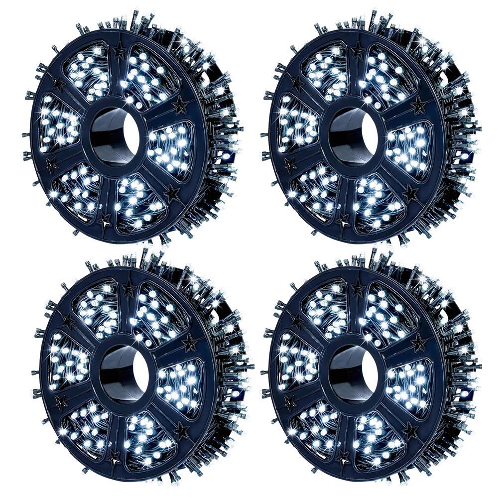 2+2 GRATIS:Instalatie De Craciun Tip Rola, 8 Jocuri De Lumini, LED-uri Mari, Rezistenta La Vreme Rea, Alimentare 220V, Interior/ Exterior