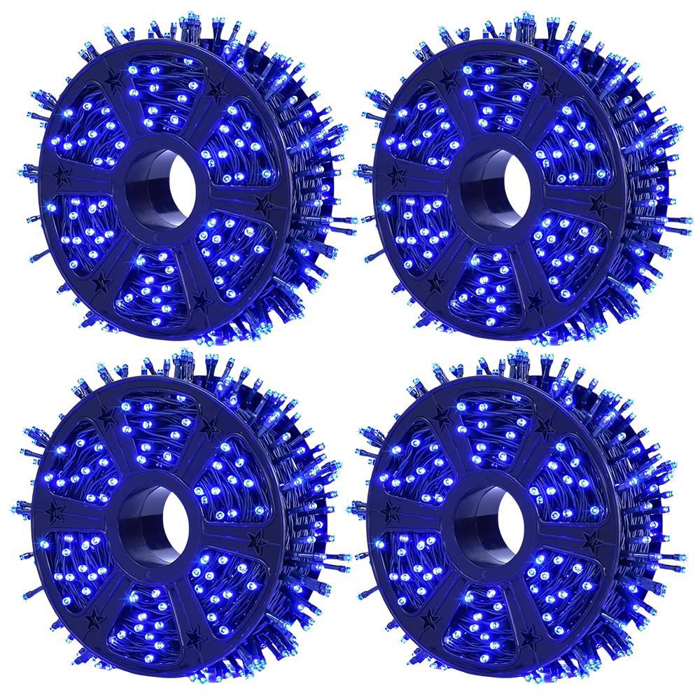 2+2 GRATIS:Instalatie De Craciun Tip Rola, 8 Jocuri De Lumini, LED-uri Mari, Rezistenta La Vreme Rea, Alimentare 220V, Interior/ Exterior
