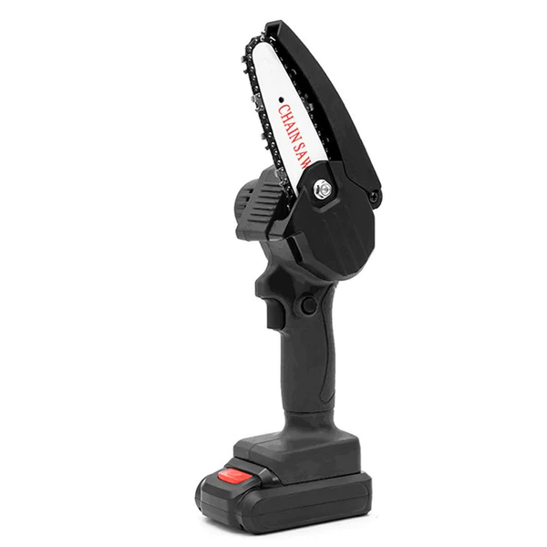 Lichidare STOC: Mini Fierastrau Electric Cu Acumulatori 48V, 2x Baterie + 2x Lant + 2x Lama, 6 Inch