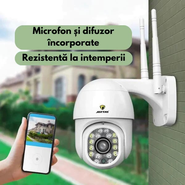 SET 4 X Camera Smart Color Jortan Wifi, IP Vizualizare Live Prin Aplicatie, Senzor de Miscare, CW4 + CADOU