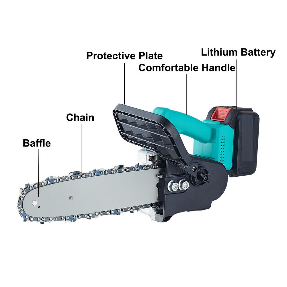 Drujba Electrica, Cu Sistem De Ungere, 14 Inch, Cu 2 x Lama Lunga De 35.5 cm + 2 x Lant + 1 x Acumulator, 48V