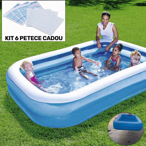 Piscina Gonflabila De 200x145x45cm + CADOU Kit Reparatie Piscina 6 Petece