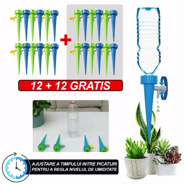 12+12 GRATIS: Sistem Automat de Udare a Plantelor prin Picurare