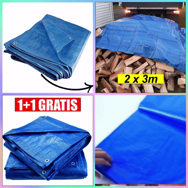 1+1 GRATIS: Prelata Super Rezistenta Pentru Ploaie si Acoperit Suprafete, 2x3 m