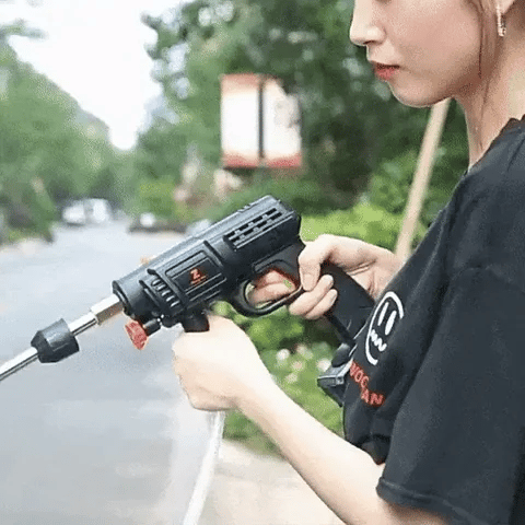 Pachet PROMO: Pistol presiune 8l/min acumulator 48V + CADOU 3 x Lampi Solare