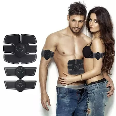 1+1 GRATIS: Aparat Pentru Electrostimulare Musculara EMS Pro 3, Pentru Abdomen Si Brate