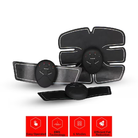 1+1 GRATIS: Aparat Pentru Electrostimulare Musculara EMS Pro 3, Pentru Abdomen Si Brate