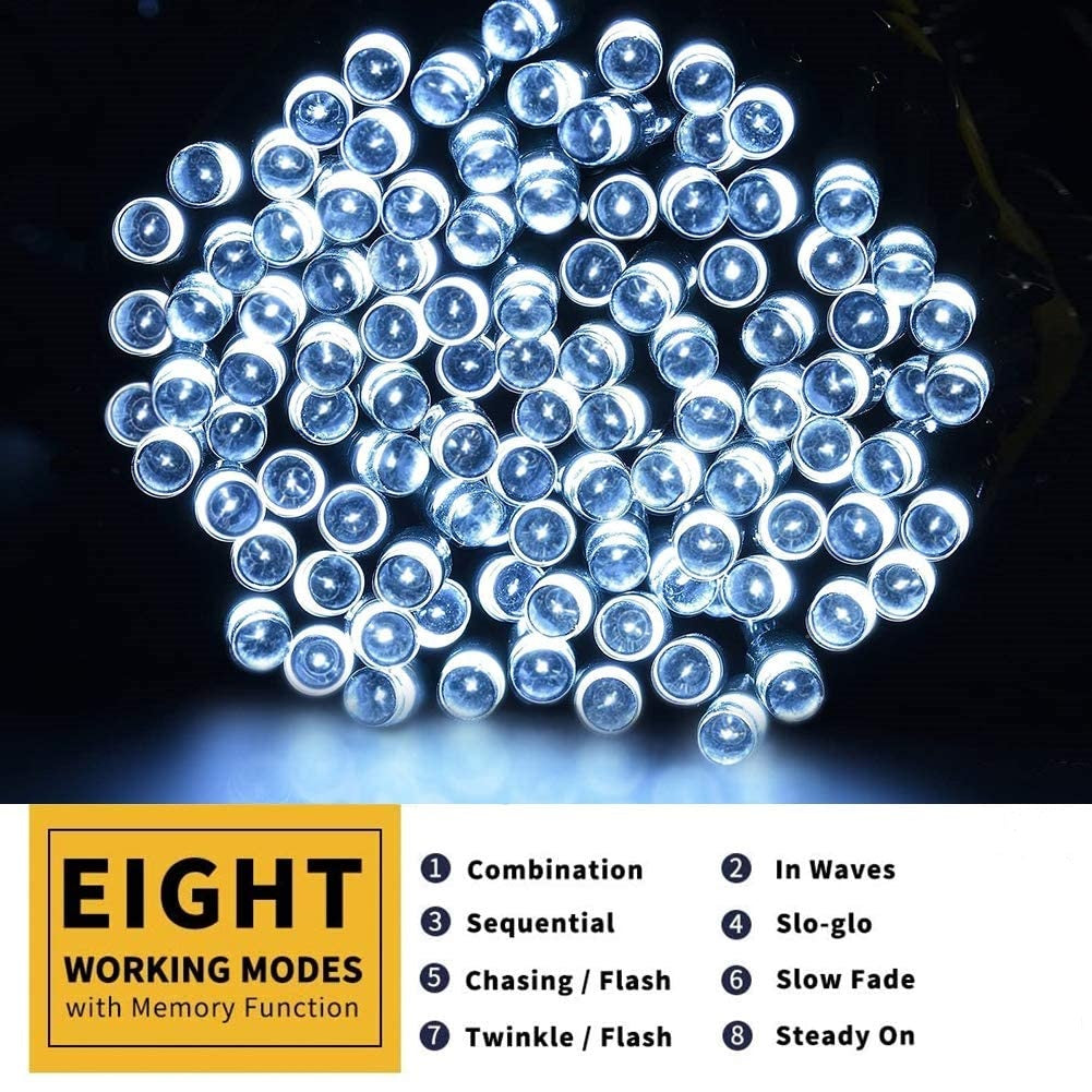 1+1 GRATIS:Instalatie De Craciun, Tip Rola, Cu 500 LED-uri Mari, Interior sau Exterior, Rezistenta La Vreme Rea, 50 m, Alb Rece