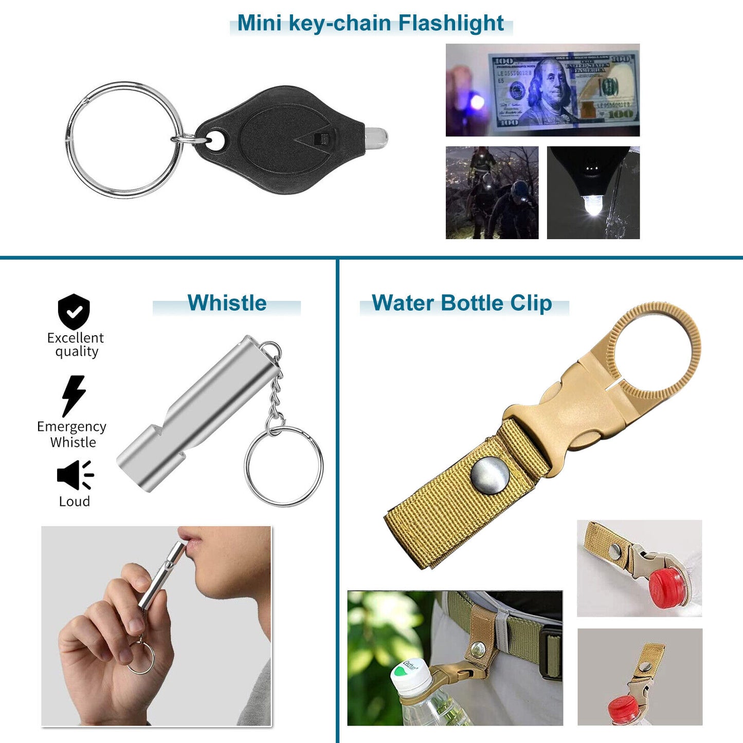 Kit Multifunctional Pentru Supravietuire, In Situatii Extreme, Ideal Pentru Cutremur, 13 Piese