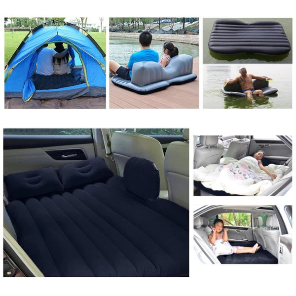 🔥LICHIDARE DE STOC🔥 Saltea Gonflabila Pentru Masina, Usor De Umflat, 2 Perne Incluse + CADOU Pompa De Umflat