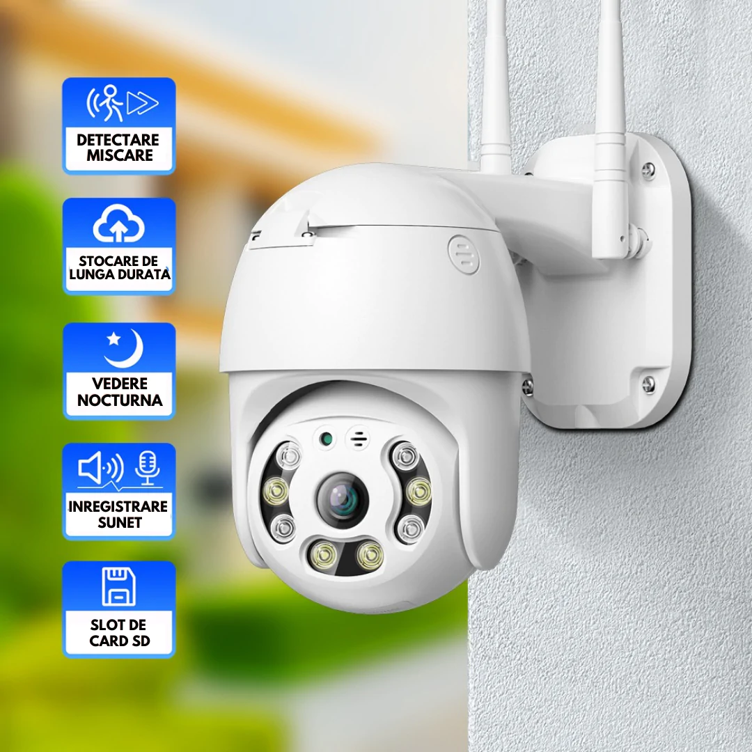 Camera Smart IP Wireless HD Cu Detector De Miscare Si Vedere Nocturna
