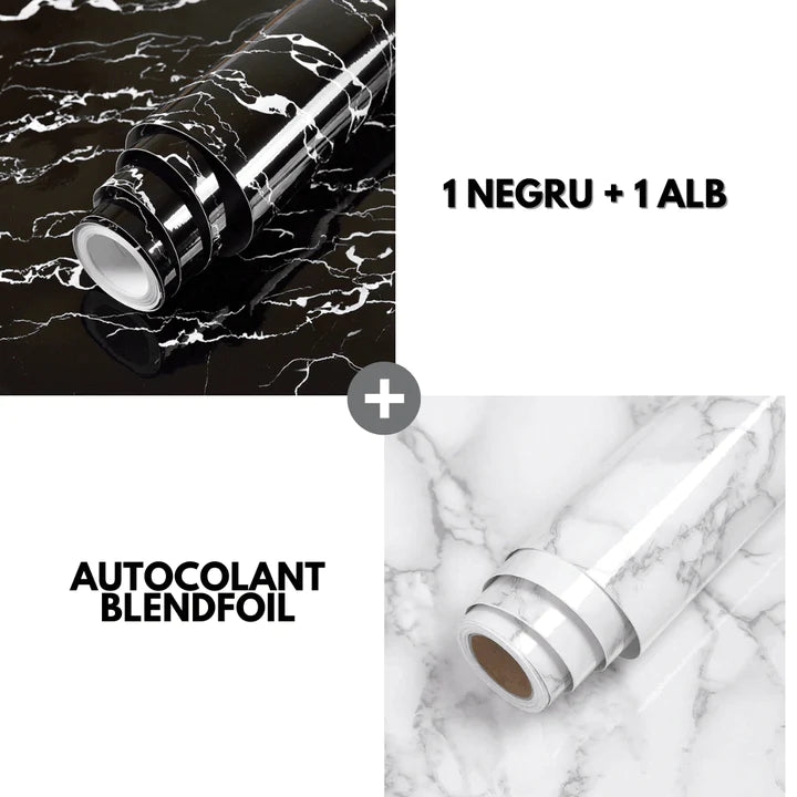 1+1 CADOU Autocolant Pentru Bucatarie Aurie si Argintie Cu Dimensiunea 60x300