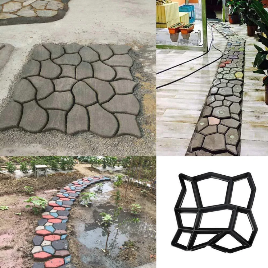 1+1 GRATIS: Matrita Pentru Turnat Pavaje, Piatra Artificiala, Dale Din Beton, Reutilizabila, Dimensiuni 430x430mm