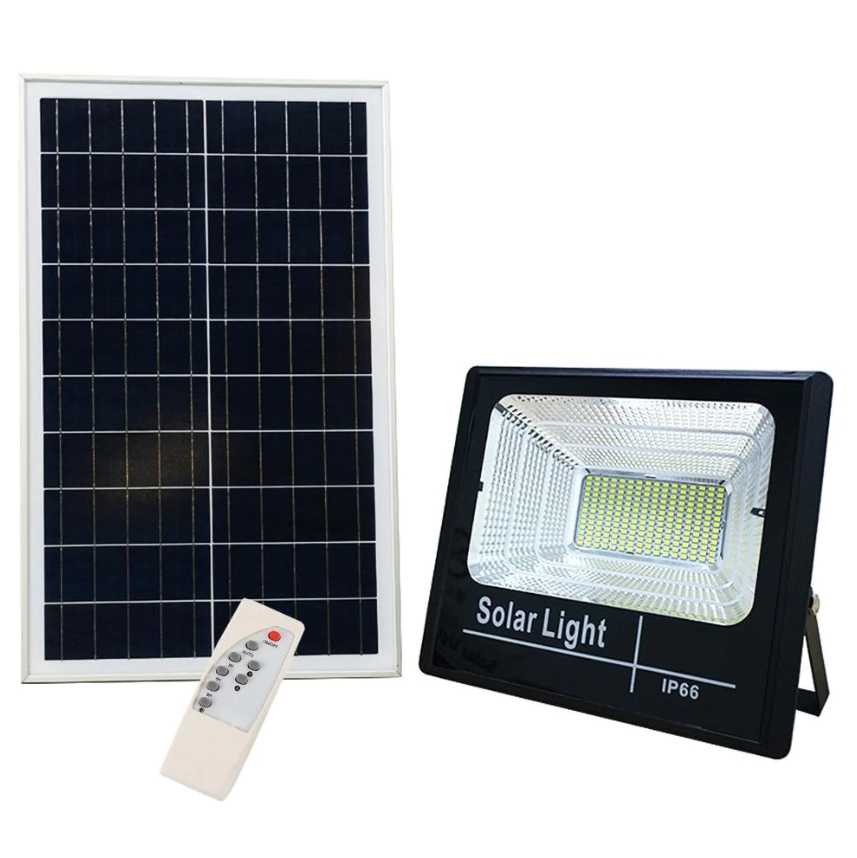 PACHET PROMOTIONAL: Proiector Puternic Si Rezistent La Apa IP66 VELORA 200W + Panou Solar + Telecomanda Si Accesorii,Incarcare Rapida + Accesorii+ Lampa Solara 100x Led CADOU