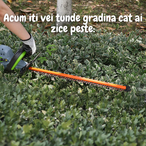 Trimmer Pentru Gard Viu Si Pomi, 20V - 2.0AH, Lungime Cutit 50 Cm, 2500 RPM