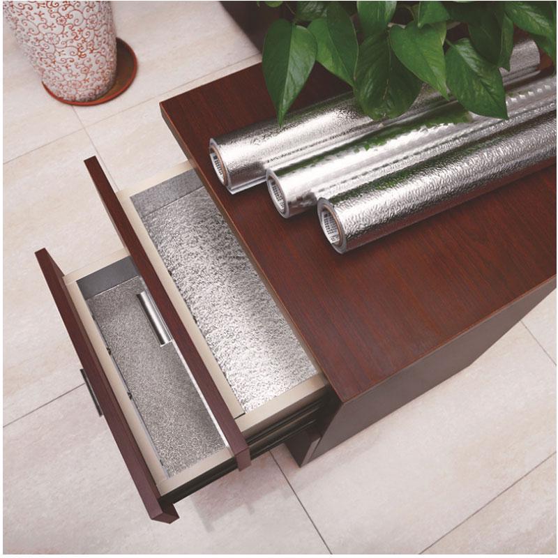 1+1 CADOU Autocolant Pentru Bucatarie Aurie si Argintie Cu Dimensiunea 60x300